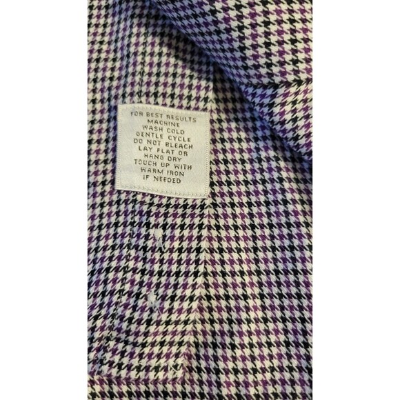 Peter Millar Casual Long Sleeve Size Large Men's Pattern Houndstooth - Picture 7 of 13